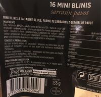 Mini blinis sarrasin pavot