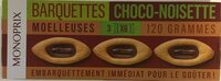 Barquettes choco noisette