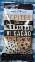 Pépites de chocolat noir pur cacao