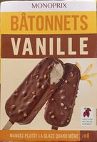 Glaces Bâtonnets vanille