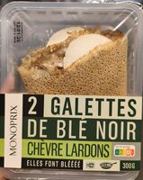 Galettes de blé noir chèvre lardons