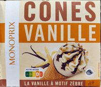 Glace vanille cornets