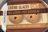 Crème glacée Café inclusions café chocolat