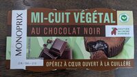 Mi-cuit végétal au chocolat noir