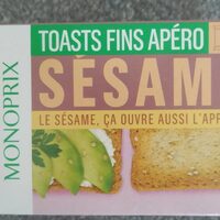 Toasts fins apéro sésame