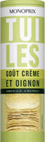 Tuiles gout crème et oignon