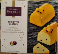 Buchettes glacees sorbet banane et fruit de la passion