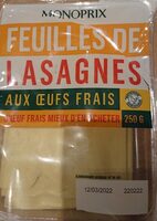 Lasagnes aux œufs frais