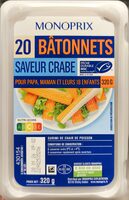 20 bâtonnets de surimi à la chair de poissons sauvages
