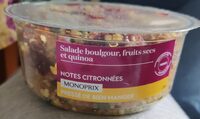 Salade boulgour fruits secs et quinoa