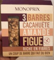Barres cacahuète amande figue