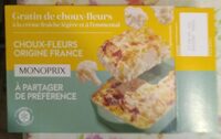 Gratin de choux fleurs a la creme fraiche et a l’emmenthal