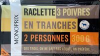 Raclette en tranches 3 poivres