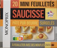 20 mini feuilletés saucisse