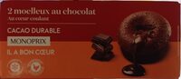 2 moelleux au chocolat