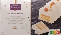 Bûche Nougat fleur d'oranger chocolat blanc pistache