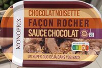 Chocolat noisette façon rocher sauce chocolat