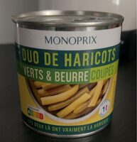 Duo de haricots verts et beurre coupés