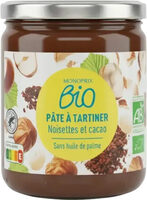 Pâte à tartiner noisettes et cacao