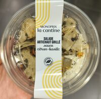 Salade artichaut grillé sauce citron-basilic