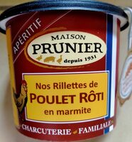 Prunier rillettes de poulet roti en marmite