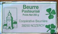 Beurre pasteurisé poids net 250 g