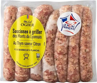 Saucisses à griller au thym saveur citron