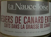 Gésiers de Canard Entiers Cuits dans la Graisse de Canard