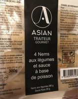 Nem aux legumes et sauce a base de poisson