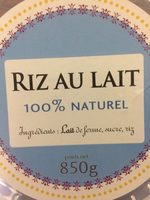 Le Riz Au Lait 100% Naturel