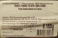 Truite fumée FR 6TR 180G CONG