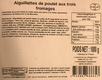 Aiguillettes de poulet aux trois fromages
