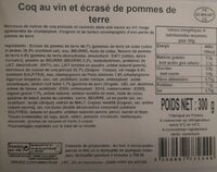 Coq au vin et écrasé de pommes de terre