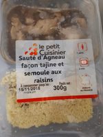 Sauté d'agneau façon tajine et semoule aux raisins