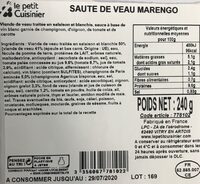 Sauté de veau Marengo