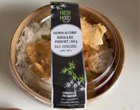 Saumon au curry rouge et riz