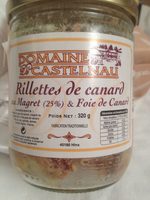 Rillettes de canard au magret (25%) & foie de canard