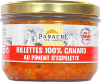 Rillettes 100% canard  au piment d'Espelette