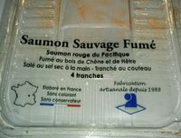 Saumon sauvage fumé rouge du Pacifique