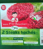 2 steaks hachés bio