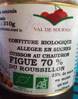 Confiture biologique allegee en sucre figue 70 % du roussillon