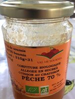 Confiture bio de pêche