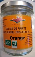 Délice de fruits sans sucre 100% fruits - Orange