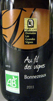 Bonnezeaux AOC 2011 Bio Domaine les grandes vignes