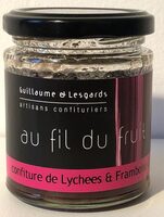 Confiture de lychees & framboises à la rose