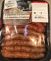 5 chipolatas a la mexicaine et 5 chipolatas a l'indienne
