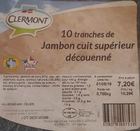 10 tranches de jambon cuit supérieur découenné
