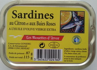 Sardines au citron et aux baies roses