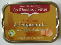 Sardines à l'oignonade à l'huile d'olive vierge extra