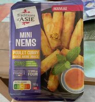 Mini nems poulet curry